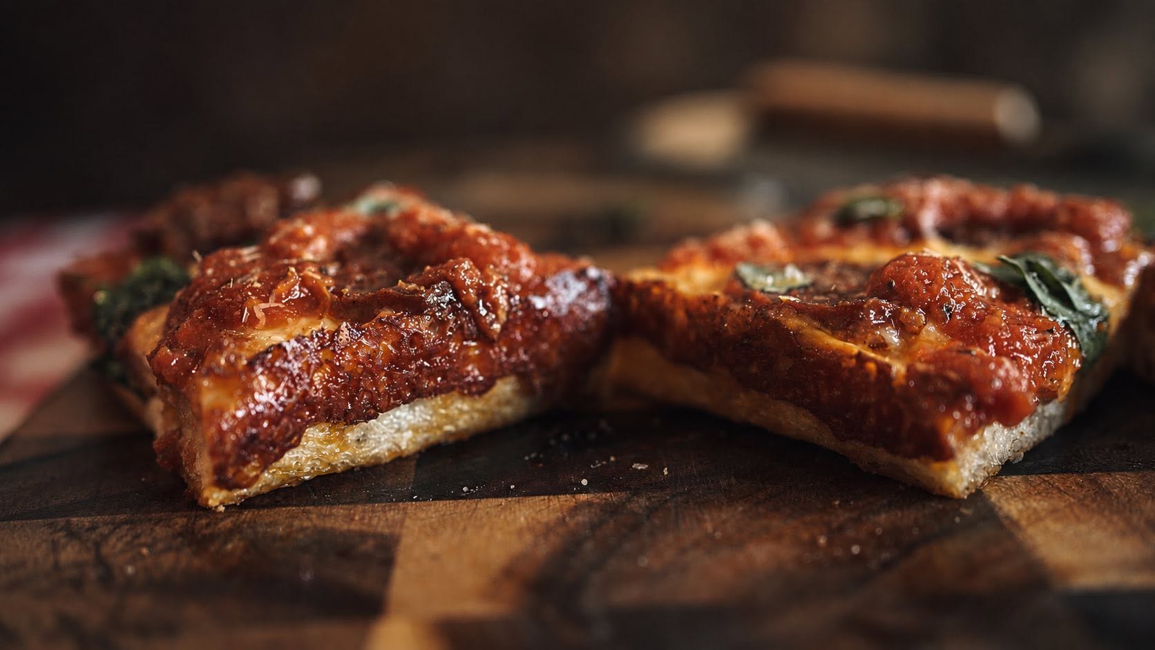 Hollaback Girl hot honey pepperoni Detroit-style slice, Chiang Mai